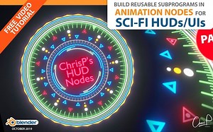 Blender 2.8 教程 Animation Nodes制作数显HUD效果 四集全