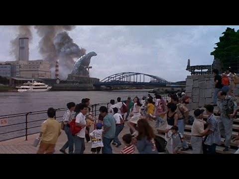 Godzilla Vs Destoroyah: Godzilla Junior protects humanity from Destoroyah