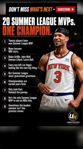 20 Summer League MVPs… Only ONE Won an NBA Championship 🏆 | Josh Hart’s Unique Legacy