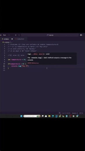if, else if y else 🚀 #JavaScript #Coding #WebDev #Frontend #Dev