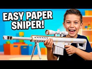 Paper M82B Sniper Rifle for Kids | DIY Cardboard Barrett M82B Gun | Easy Paper Craft Tutorial