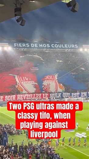 PSG Ultras SHOCK Liverpool Fans! Hulk TEARS Liverpool Logo in Insane Tifo 😱🔥