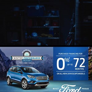 105 reactions · 18 shares | Right now, get 0% APR Purchase Financing for up to 72 months plus, until December 2nd receive a no-extra-charge Winter Performance Package on all new 2019 Escape Models. | Ford Canada | Facebook