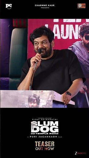 #PuriJagannadh Speech | SlumDog - 33 Temple Road Teaser Launch Event | Vijay Sethupathi | #Shorts
