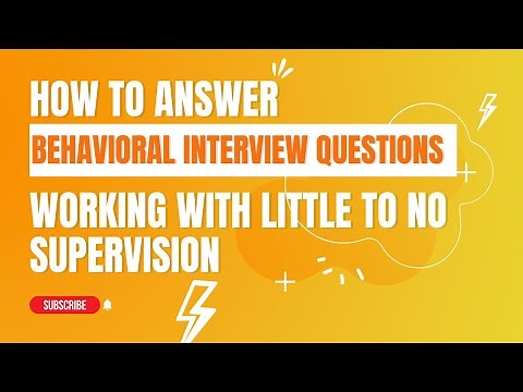 How to Answer : Working with Little to No Supervision