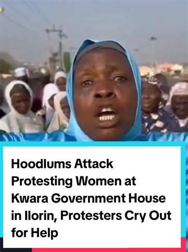 Women from Ifelodun LGA of Kwara were beaten and chased away by hoodlums while peacefully protesting at the Kwara State Government House in Ilorin over bandit attacks and kidnapping in their communities. They pleaded for help, saying they were poor and helpless, yet were allegedly assaulted by hooligans who claimed to be Governor AbdulRahman boys; while security operatives watched without intervention. #goviral #sobifm #kwara #fyp #protest