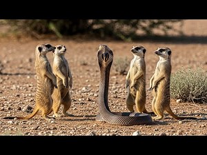 Meerkats vs King Cobra – Speed Overcomes the Serpent’s Reign!