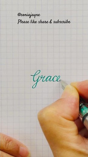 How to Write the Word Grace in Cursive | Cursive Handwriting Practice