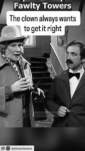 Andrew Sachs was a brilliant clown. As Manuel he played with such gentleness this low status clown who just wanted to get things right, to please his boss, Basil Fawlty, but, out of no fault of his own, always ended up confusing others and himself, and was often the crux of the disasters that ensued. In this delightful exchange, Mrs Richards, played by the inimitable Joan Sanderson, is the high status straight character to Sachs’ low status clown. By being consistent to their roles and relative 