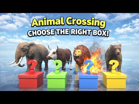Animal Crossing 3D Challenge | Choose the Right Box Game 🐘🦁🐻 Color Mystery Gameplay |