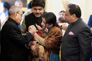 President Pranab Mukherjee launches pulse polio immunization programme