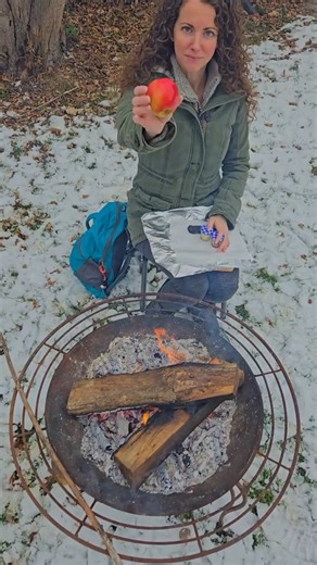 Magic Apple! 🤤🔥 #camping #outdoors #shorts