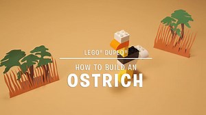 Did you know that an ostrich has three stomachs? Why not discover more facts about the world's largest bird and build one with your toddler afterwards? | LEGO Family