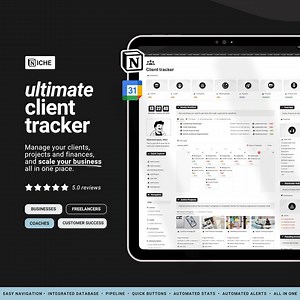 Notion CRM Client Tracker Template | Client Management, Project Tracker, Invoice and Expense Tracker | All-in-one Business Notion Template - Etsy
