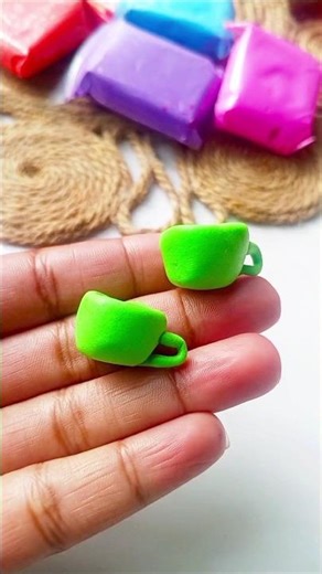 How to make cup with clay very easily #youtubeshorts #viralshorts