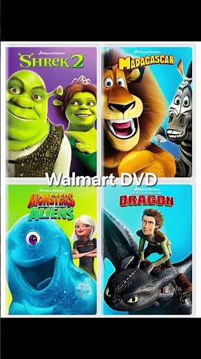 Shrek 2 Madagascar Monsters vs Aliens and How To Train Your Dragon DVD UNBOXING Walmart