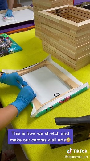 How we make our Canvas Prints😍 #wallartprints #canvasart #topcanvas #printondemand #homedecor #howitsmade