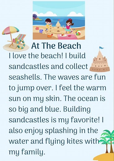 At the Beach #beach #beachvibes #ocean #english #englishlesson #englishstories #stories #englishtiktok #learning #learnenglishdaily #learnenglish #foryou #fyp #learnontiktok