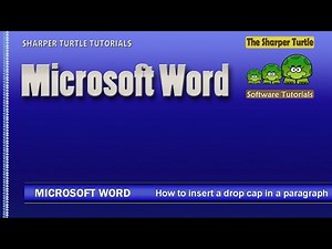 Microsoft Word - How to insert a drop cap in a paragraph