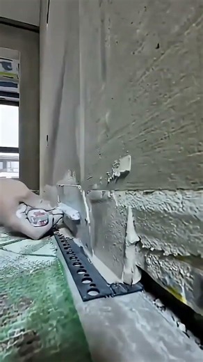 Perfect Cement Finishing Along the Wall 🔥