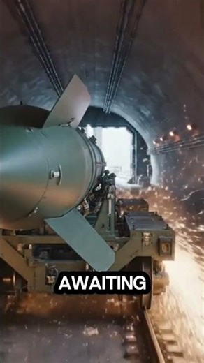 Inside a secret underground missile base 🚀 Rail cars move missiles to launch pads! #MilitaryTech