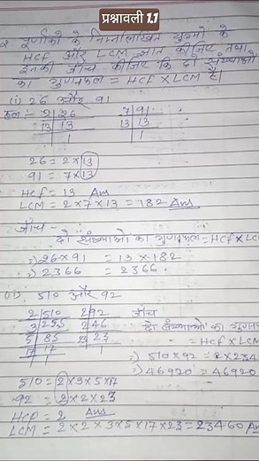 class 10 maths chapter 1 maths class 10 exercise 1.1 | Real numbers/
