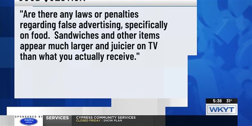 Good Question: Are there laws about false food advertising?