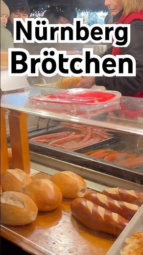 German Christmas Market Food 🇩🇪 Brötchen, Bratwurst, Brezel & Kartoffelpuffer 🌭🥨🥖 | Nuremberg