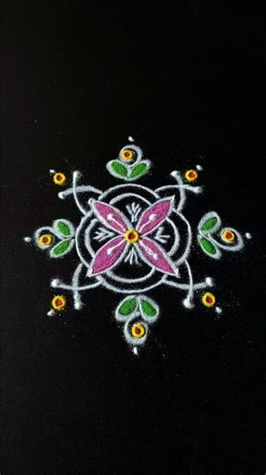 Beautiful Rangoli ✨️ #kolamdesigns #muggulu #easyrangoli #rangolishorts #shorts