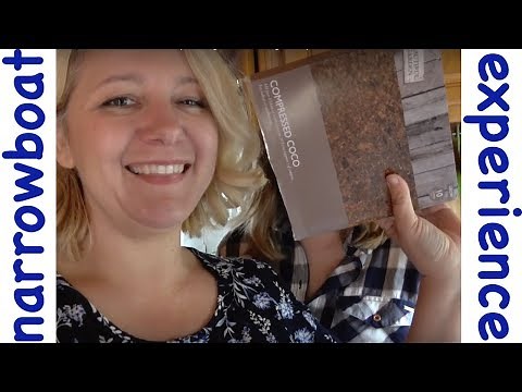 How to prepare a Natures Head Composting Toilet using compressed coconut coir on a canal narrowboat