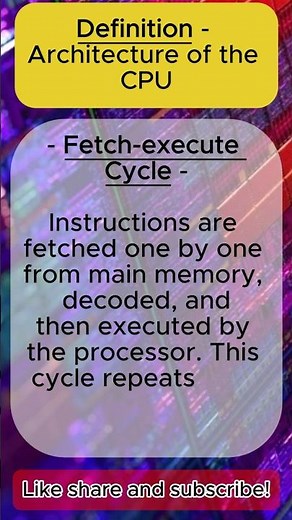 System Architecture - Fetch Execute Cycle #technology #facts #gcse #shorts