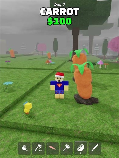 Carrot $1 vs carrot $1000 🥕 #99nightintheforest #roblox