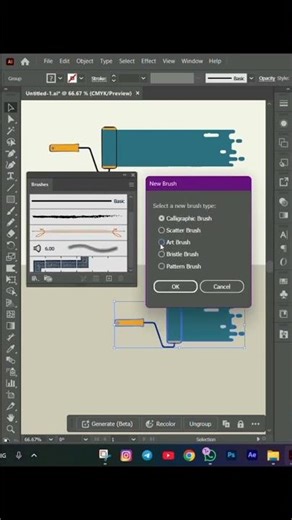 Add to Brush Utility | Create Custom Brushes in Illustrator Like a Pro! #Shorts