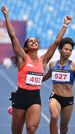 100K views · 3K reactions | Singapore sprinter Shanti Pereira takes gold in the #SEAGames2023 women’s 100m final with a timing of 11.41s. She is now the first Singaporean woman to win both the 100m and 200m events at the same edition of the Games. | CNA | Facebook