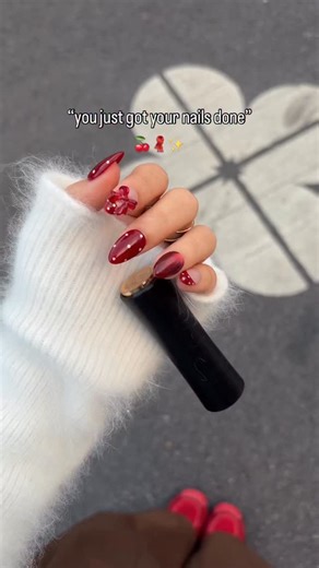 Ersa Nails | Designer Handmade Press-on Nails on Instagram: "Only girls can relate 😌💅🏻 #pressonnails #pressons #nailart #diynails #nailinspo"