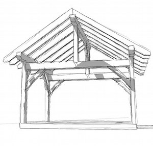 12x16 King Post Plan