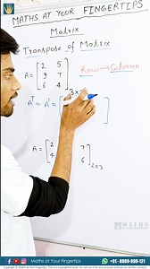 8.4K views · 58 reactions | Matrix Magic: The EASIEST Way to Understand Transpose  #education #math #mathteacher #maths #learning #learningisfun | Maths at Your Fingertips | Facebook