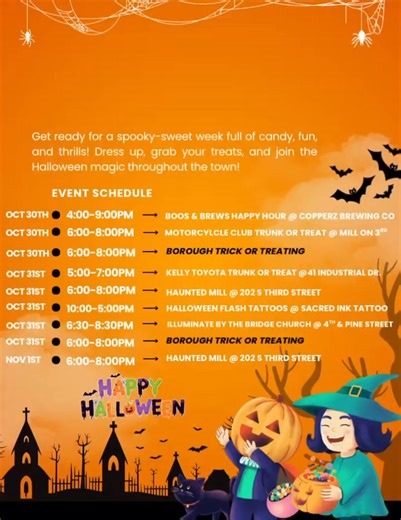 🎃 Have fun for Halloween in Hamburg! 👻 The weather may have shuffled a few plans, but everything’s now up to date and ready to roll for a weekend full of spooky fun in town! From trunk-or-treats to haunted houses and downtown events, there’s something happening for everyone. 🕸️🧙‍♀️ So grab your costumes, candy bags, and your crew—it’s time to celebrate Hamburg style! 🖤 🗓️ Make sure to check for weather updates. We’ll keep sharing updates as we see them so you don’t miss a thing! Check out 