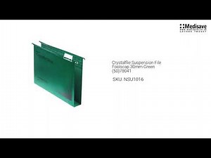 Crystalfile Suspension File Foolscap 30mm Green 50 78041 NSU1016
