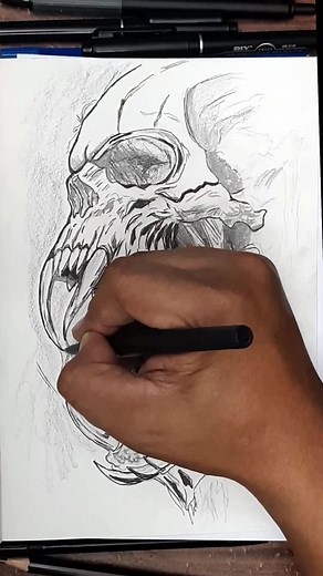 Skull Screaming Drawing: Embrace the Horror Vibes