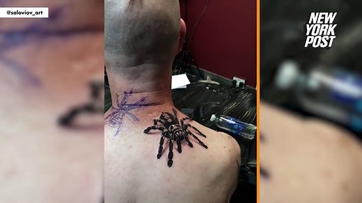 Hyper-realistic tarantula tattoo will give you the heebie-jeebies