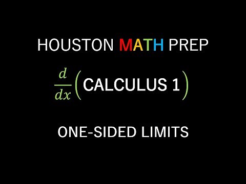 One-Sided Limits (Calculus 1)
