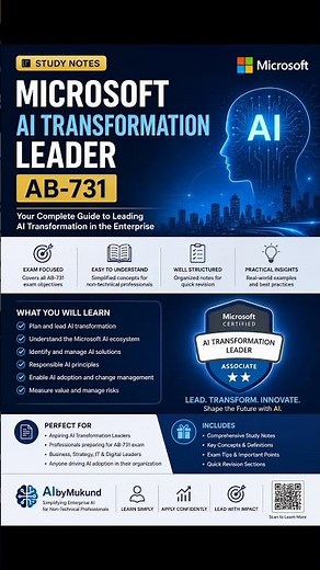 Microsoft AI Transformation Leader Certification AB-731 Notes