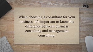 Business Consulting VS Management Consulting