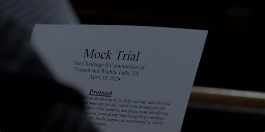 Students with Classical Conversations homeschool held mock trial