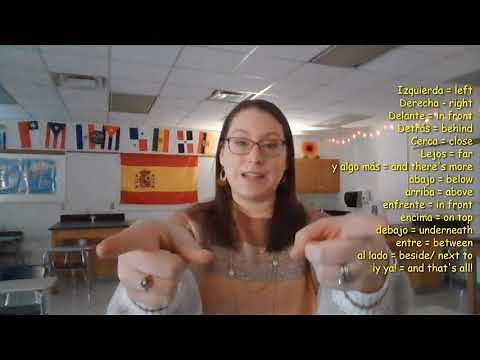 Spanish Prepositions Rhyme Chant Song / Los preposiciones en español
