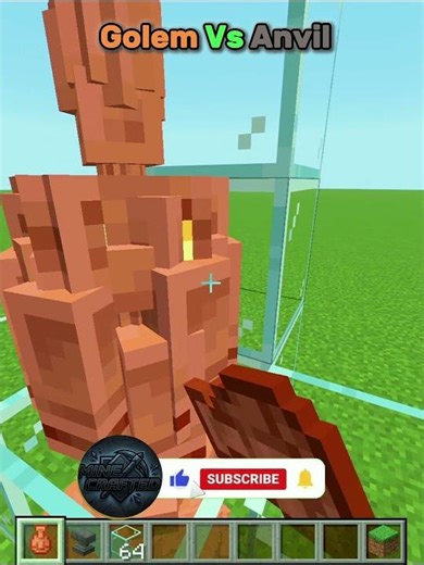 copper golem vs anvil #minecraft #gaming #subscribe
