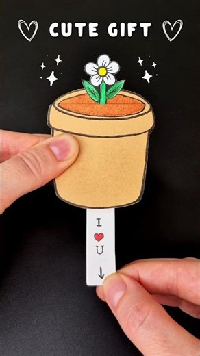 DIY Magic Flower Love Card 🌼 Cute Gift Idea ❤️ #diy #papercraft #surprise