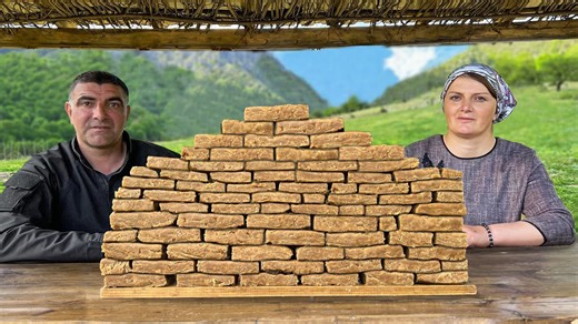 Traditional halva made in the village