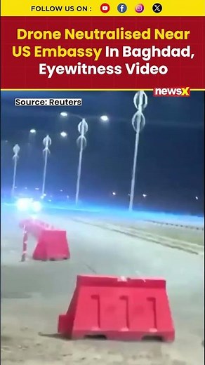 Eyewitness Video Shows Drone Intercepted Near US Embassy In Baghdad #baghdad #shorts